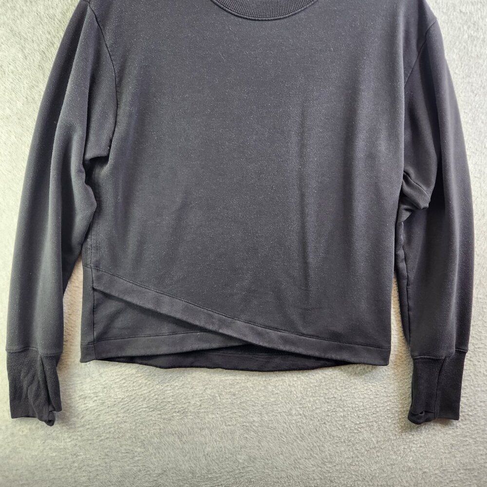 Athleta Sweatshirt Womens S Black Solitude Jersey Knit Pullover Loungewear Comfy - Picture 4 of 16